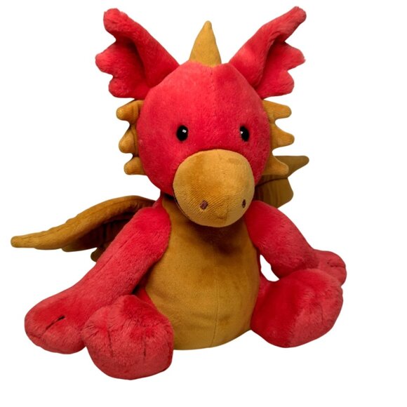 Jellycat London Darvin Dragon Winged Wings Horn Stuffed Plush Orange 11" - Picture 3 of 13